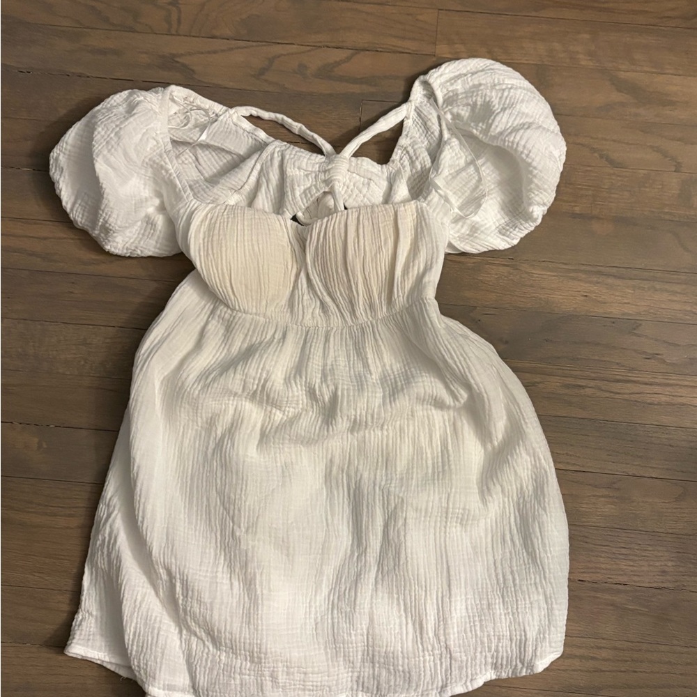 Princess Polly Elegant puff sleeve White Dress